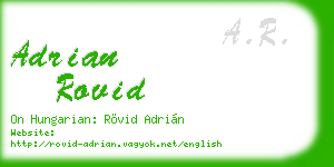 adrian rovid business card